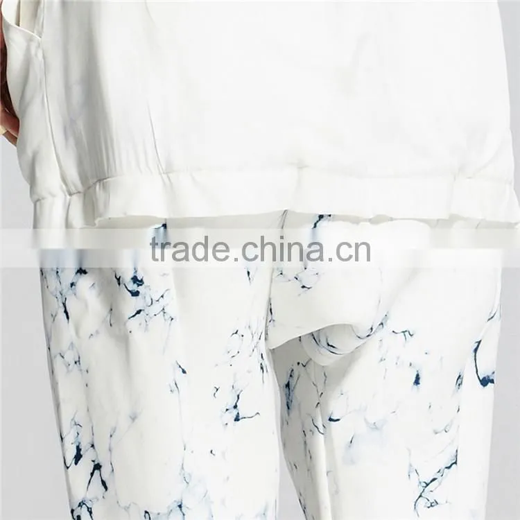 Wholesale gym wear jogger print white loose trousers 3xl jogger pants