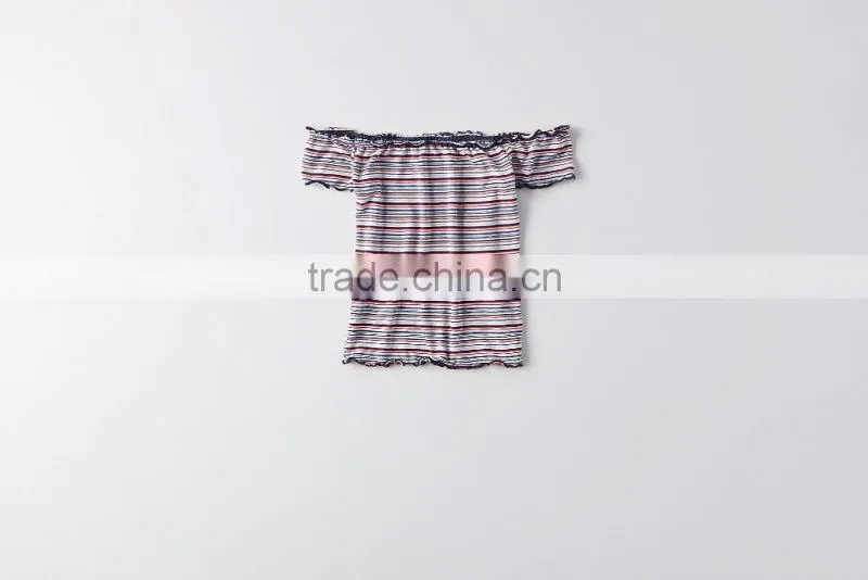 MGOO Wholesale Wrapped Chest Women Tunic Tops Stripe Printing Hot Girls Sexy Tank Top