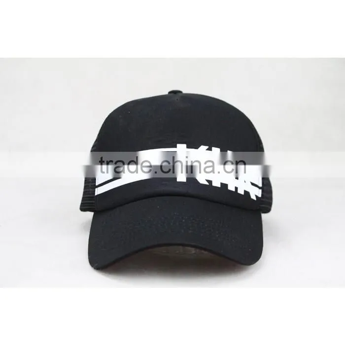 custom cotton 6 panel black baseball cap