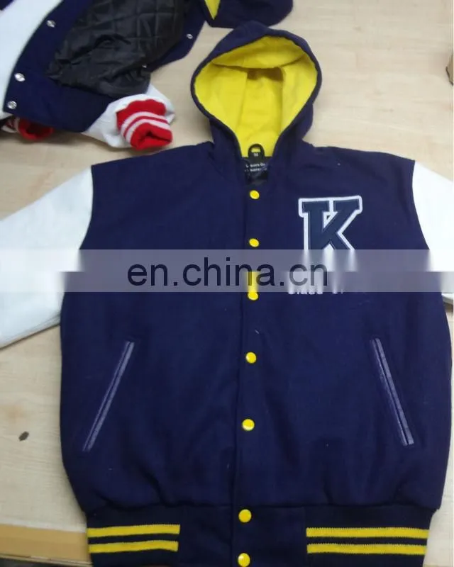 custom varsity football jacket black with patch
