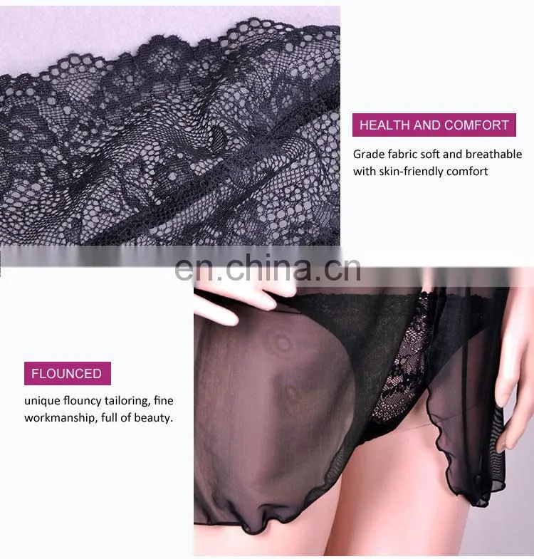 Modern Hot Sexy Women Transparent Sexy Night Dress Mature Lingerie