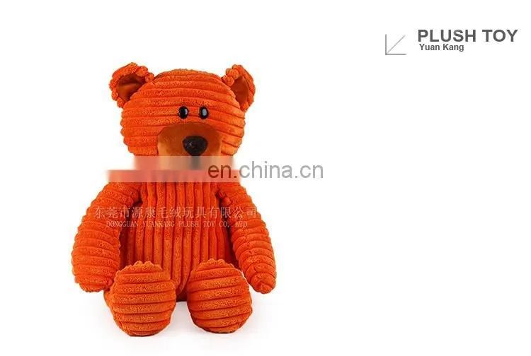chubby plush orange fabric fat bear