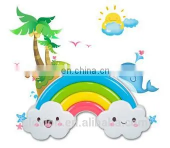 Cute desk lamp for baby sleep sound and light control wall sticker light multi-color novelty decorative bedroom lamp