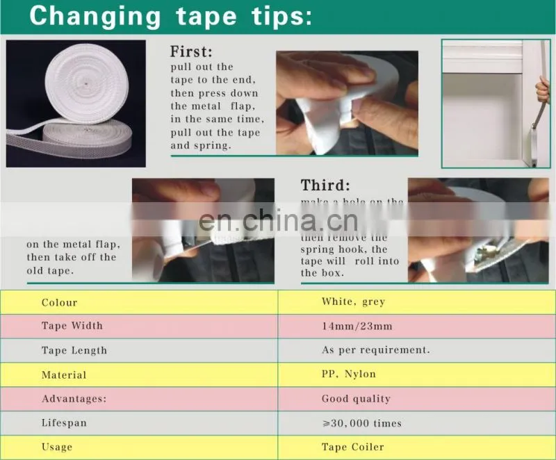 PP tape for roller shutters 14mm /50 meters per roll