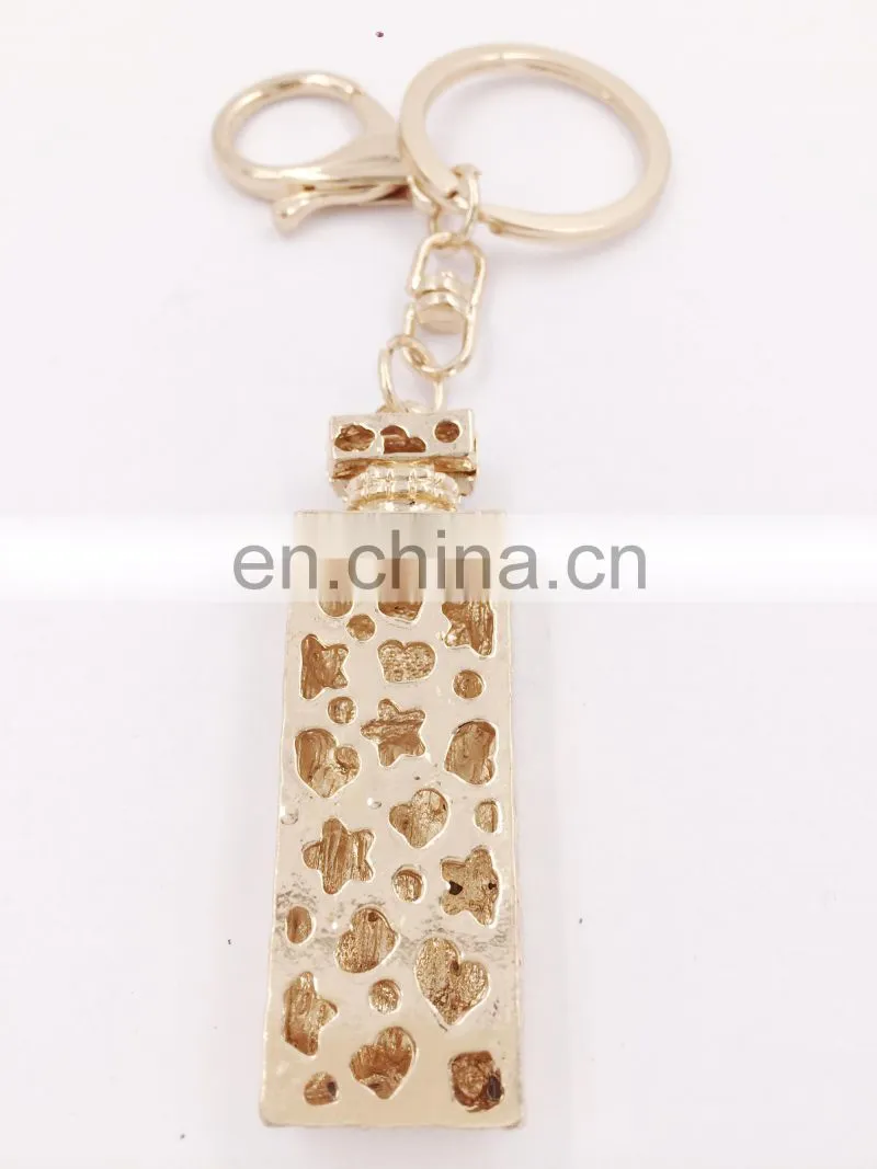 Rhinestone Crystal Keyring Charm Pendant Purse Bag Key Ring Chain Keychain Perfume Bottle Very Hot Sale
