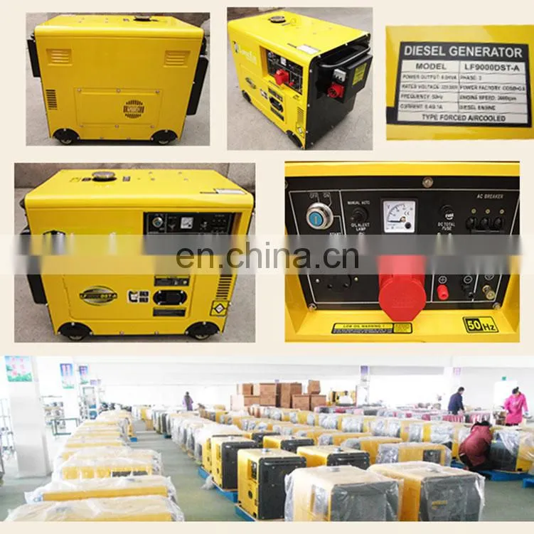LONFA TAIZHOU 6.5KVA 5KW Kipor Silent Diesel Power Generator with ATS