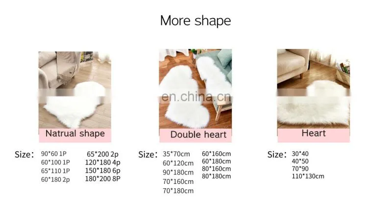OEM shape faux fur rug
