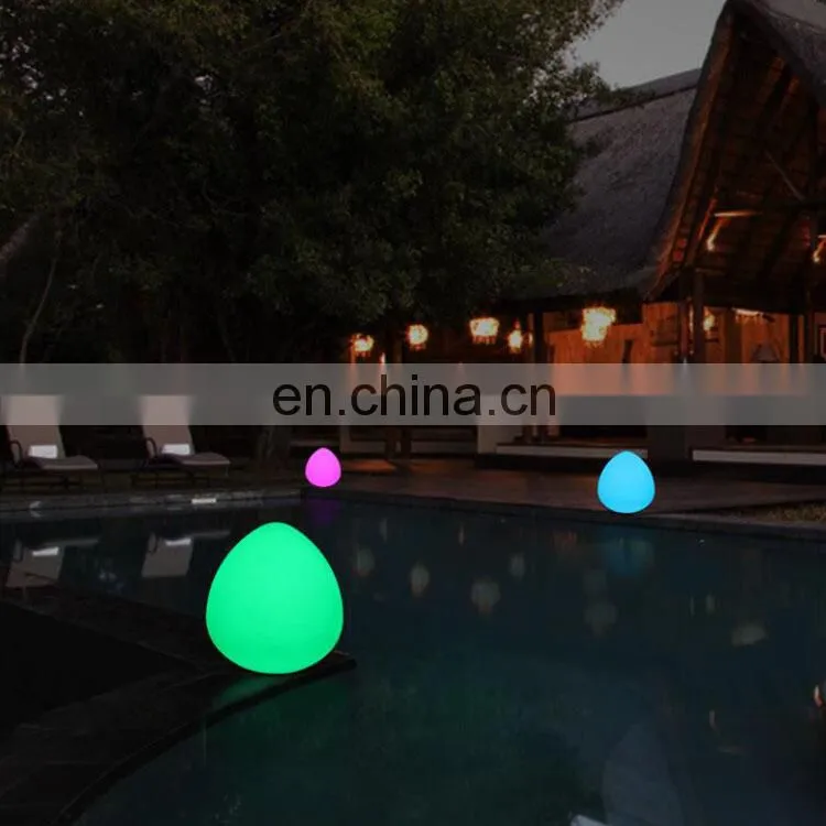 IP 68 IP degree and 16 colors chaneable, Color Floated Led Illuminated egg Ball Light