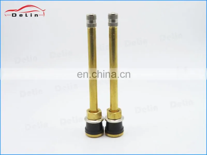 DeLin 90 Degree Tubeless Brass Truck Tire Valve Stems TR571C with 90 Degree Bend