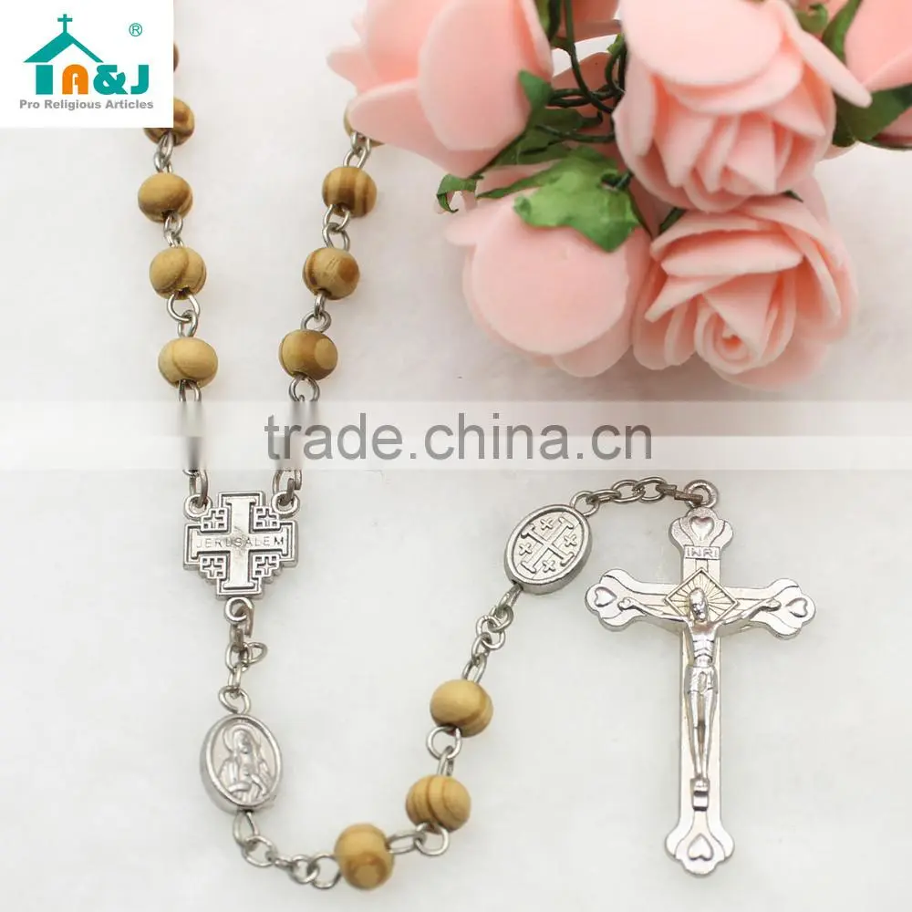 Nature Wood Beads Rosary Prayer Rosary