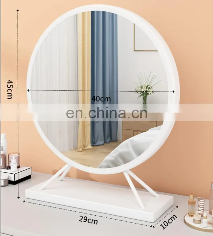 Decorative handmade make up lunar Moon phase mirror set for home makeup mirror with stand