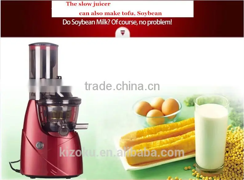 Whole apple feed mouth slow juicer/Stainless steel pomegranate juicing as see on TV