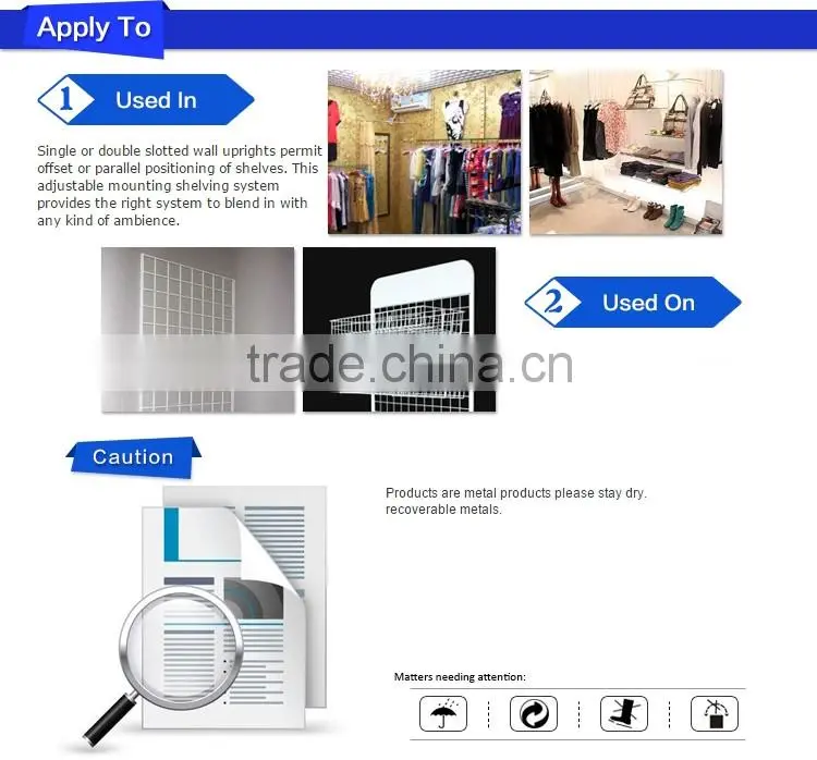 Metal white supermarket net hook