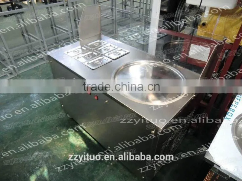 China factory sell cold pan ice pan fry fried ice cream machine