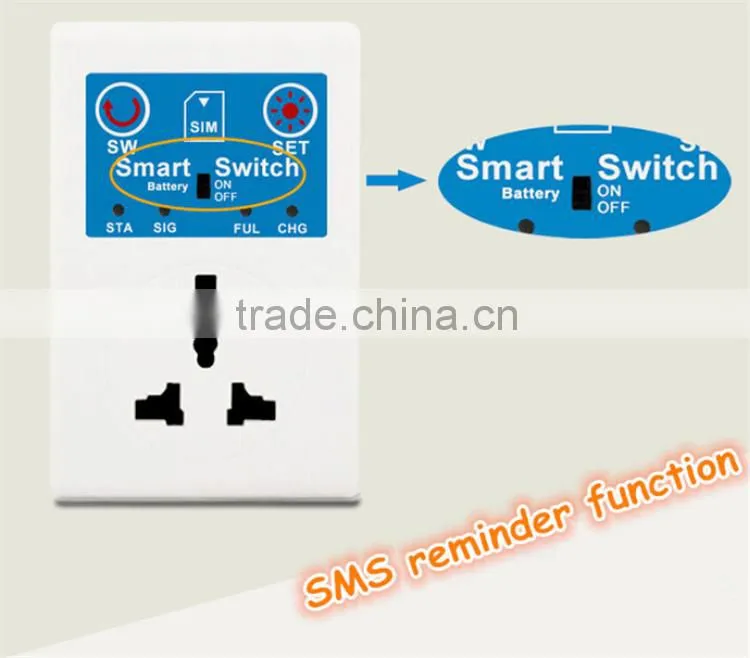 AC110-220V 2200W 10AMP GSM Remote Control Power Switch Suitable for AU/EU/UK Plug with Power Failure SMS Reminder Automatically