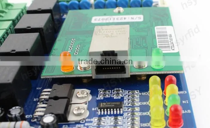 Security Office Building TCP/IP Network Handle 4 Doors Reades Buttons Door Access Control Panel with Friendly Software