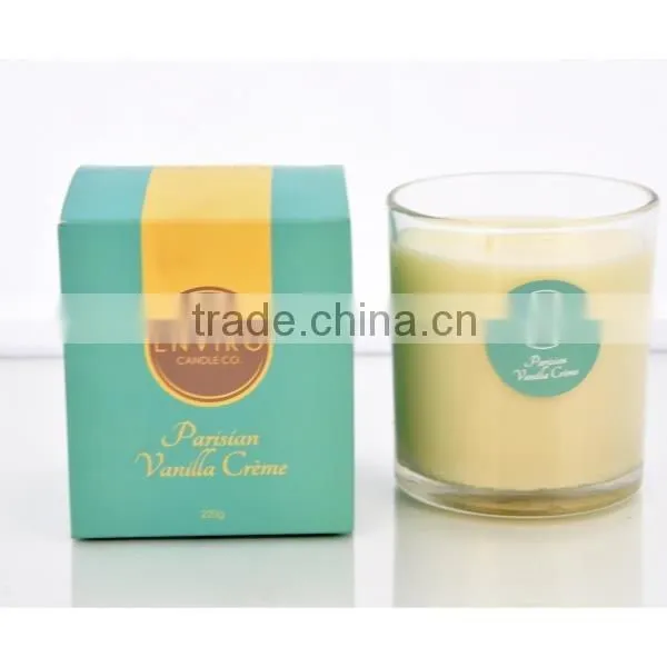 220G Natural Scented Soy Candle in Glass Jar,Home Decorative colorful soy wax SA-2545