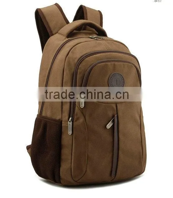 brown canvas backpacks for college student,vintage fashion backpack bags