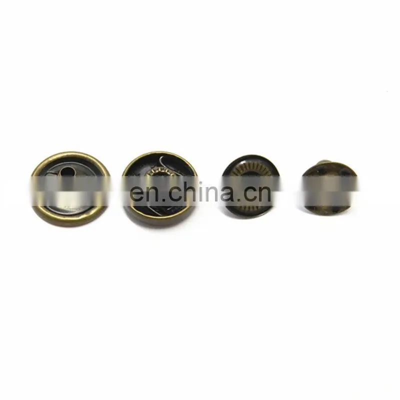 Custom 15mm Round Metal Press Stud Fasteners Buttons