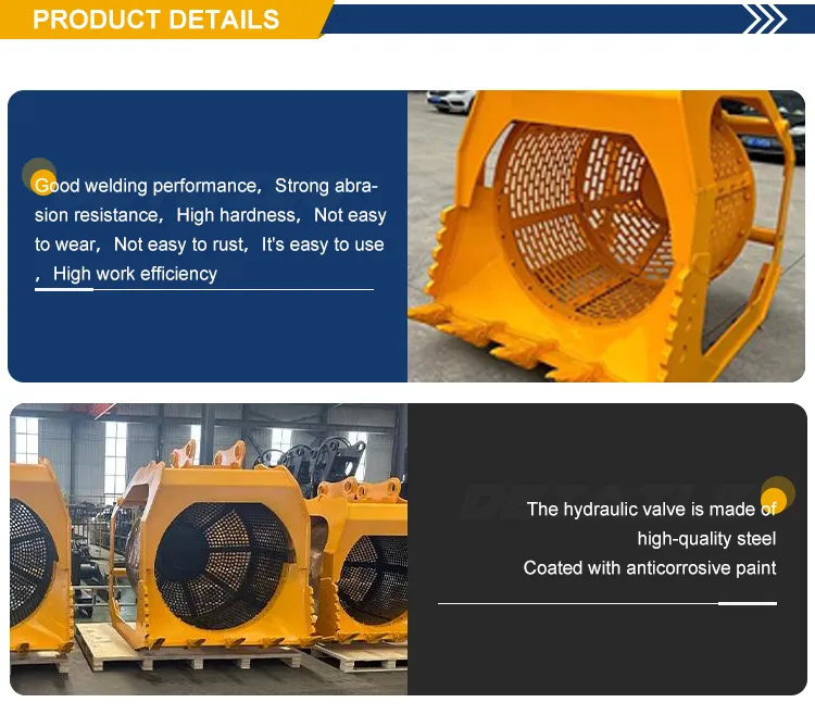 ZHONG XIE engineering and construction machinery hydraulic rotary screen bucket