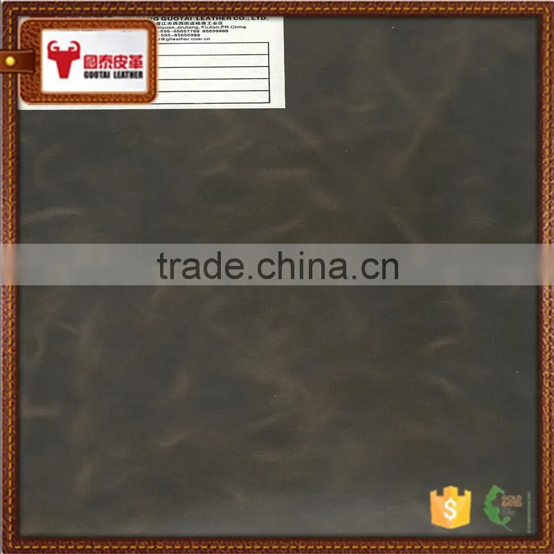 genuine crazy horse leather supplier in China 2016