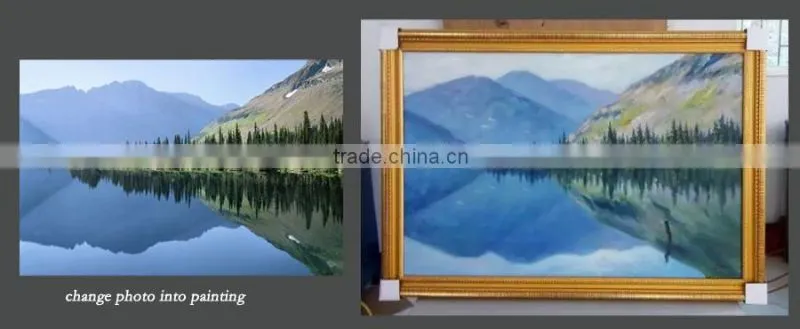 create impression oil painting from photograph landscape 01