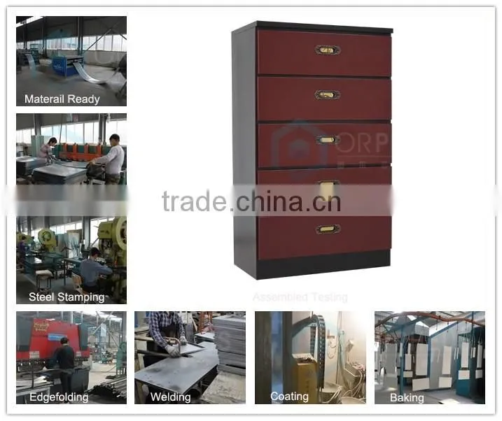 Metal 5 Drawer Chest Welded Furniture Chest Deep Freezers