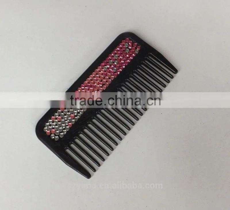 2015 NEW bling horse mane & tail comb with pink gradient rhinestone