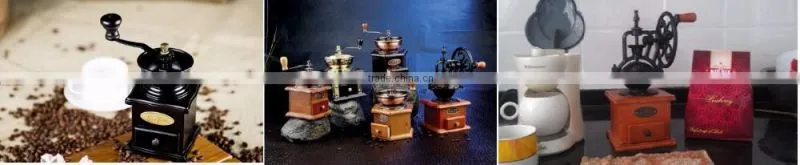 manual coffee hand grinder home coffee bean grinder mill w/ brush Classic Wood