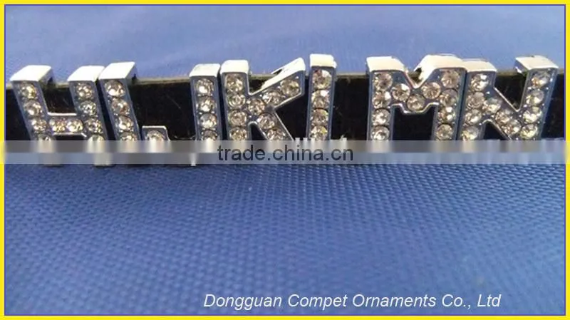 Supply All Size Letters,alloy diamond letters, 10mm slide letters