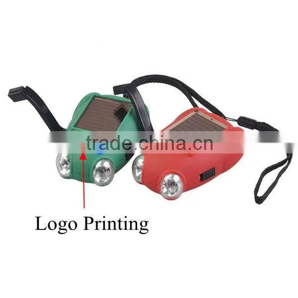 PVC Solar Dynamo Self Charging Flashlight for Kids