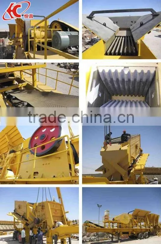 High capacity mobile stone jaw crusher for sale
