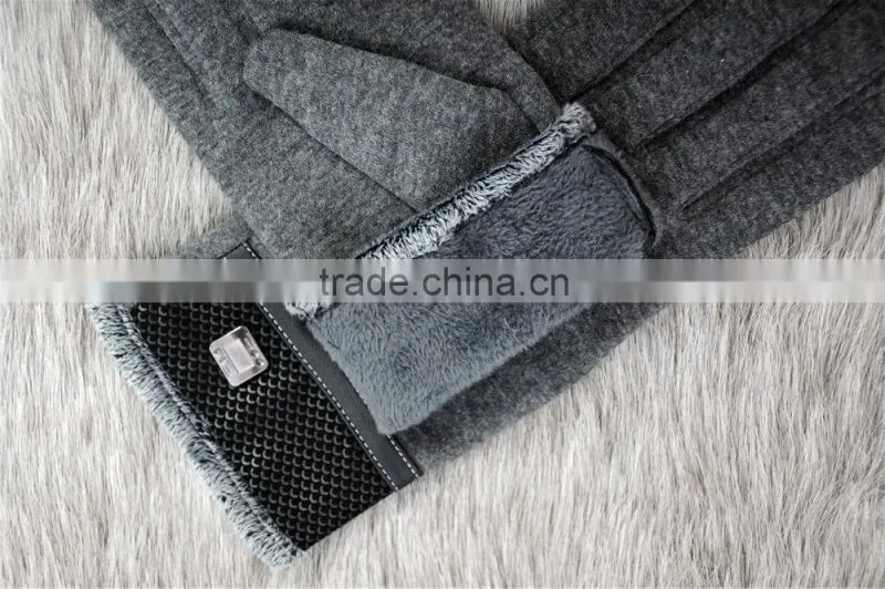 Men's Touch Screen Gloves , Fashion Full Finger Cycling Gloves With Warm fluff