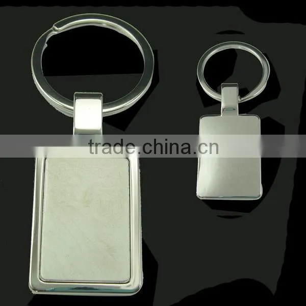 Rectangular shape blank keychain ,silver color ,could be customized