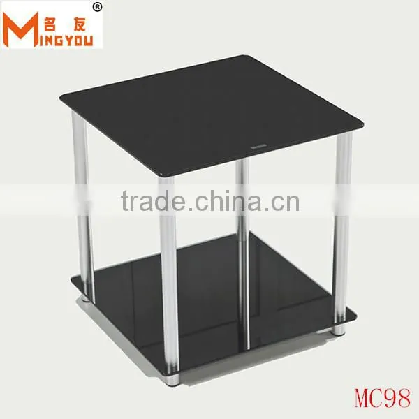 Best Selling cheap stainless legs glass side table