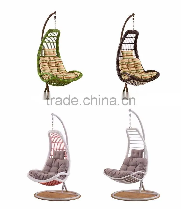 All Weather Wicker Rattan Hanging Helicopter Swing Chair Parts Bamboo Swing Chair