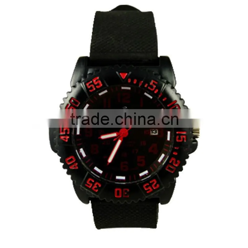 2012 Newest OEM Black Three Hands Figure Silicon Watch