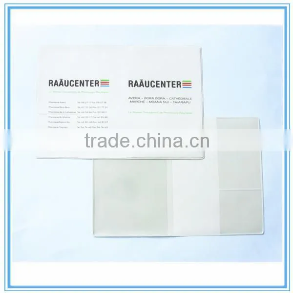Plastic diary cover with document bag