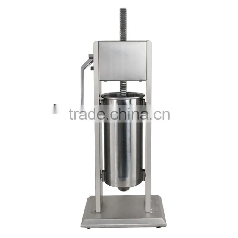 5L Vertical Commercial Sausage Stuffer 15LB Two Speed Stainless Steel Meat Press