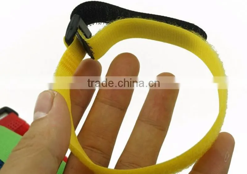 Nylon Buckle Adjustable Hook And Loop Straps Belt Wrap Cable Tie