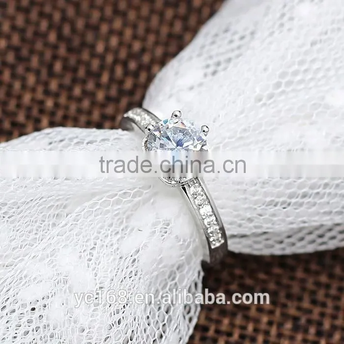 S925 sterling silver wedding rings with cubic zirconia stones alibaba express jewelry
