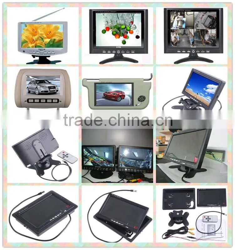 China Lowest price 7" HD TFT LCD Monitor for Security CCTV Camera for car/ truck/bus/vehicle