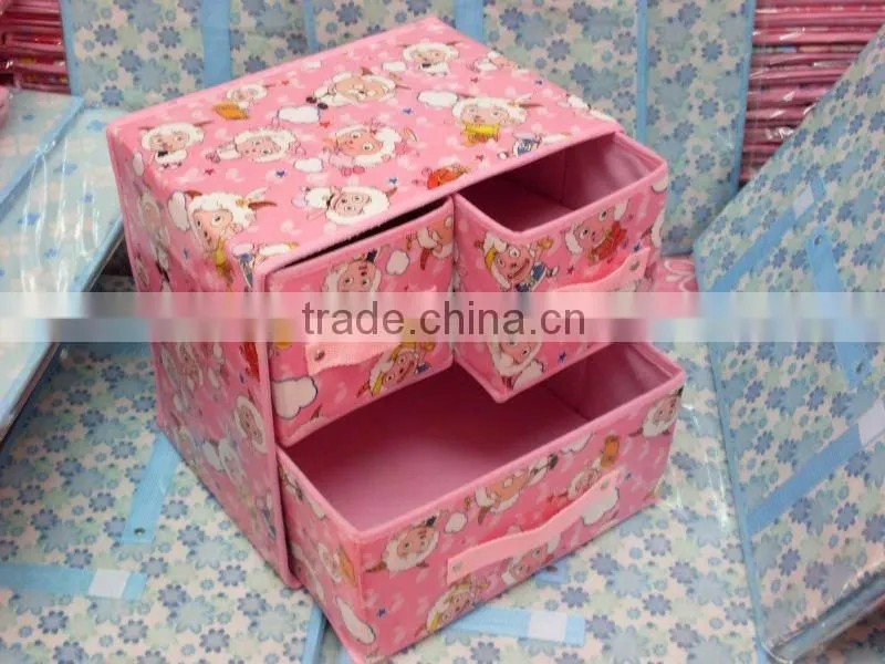 Draw-out type folding fabric cover Storage boxes