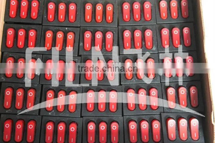 Button Red Nylon 9 Pins 20A 125V AC ON OFF pcb rocker switch
