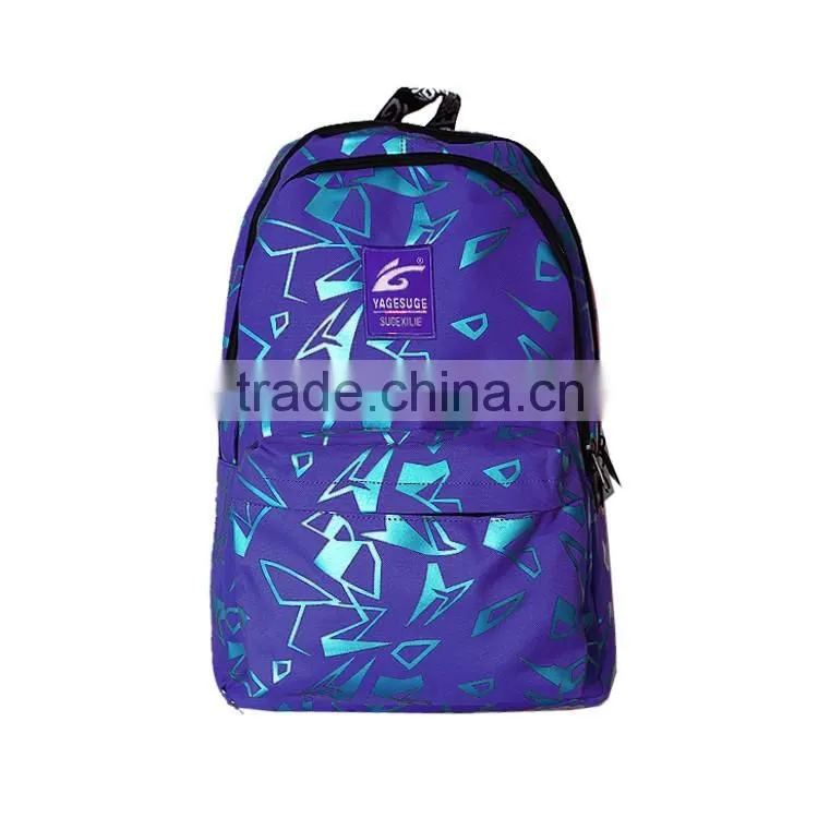 OEM custom sublimation priting nylon leisure kids school backpack