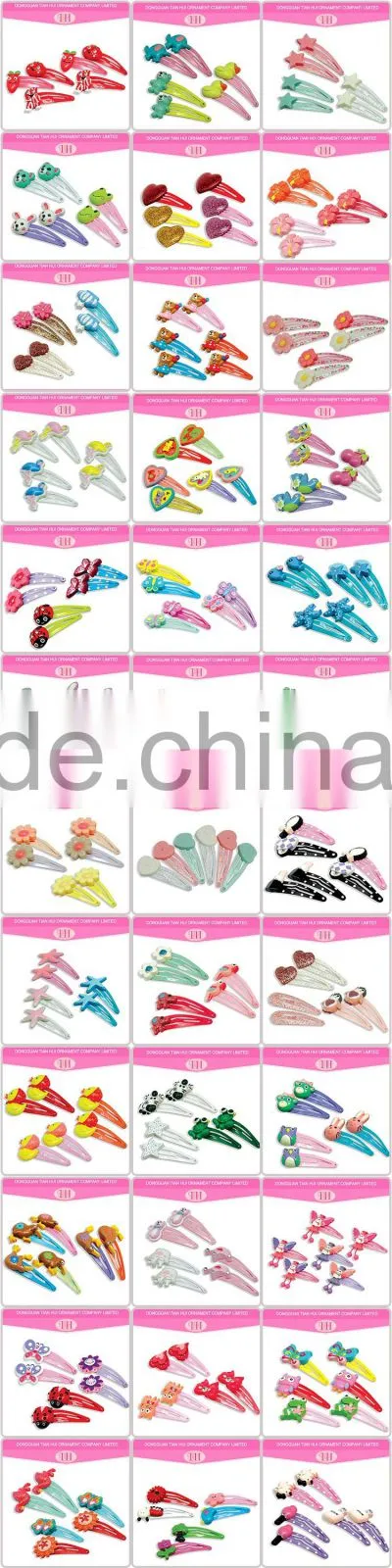 kids hair accessories cheap cute girls resin magnetic metal hairclip