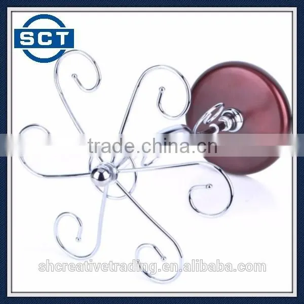 Elegant Red Wine Rack Glass Holder with Tree of Life Style
