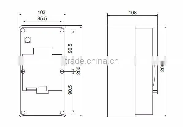 MCB waterproof panel box with neon lamp