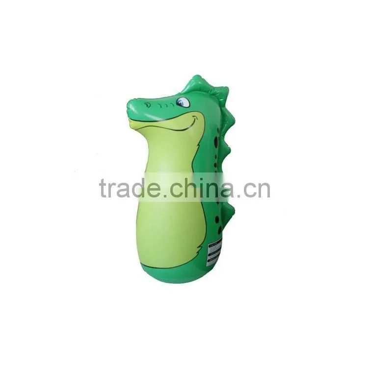 Funny yellow inflatable tumbler pool toy