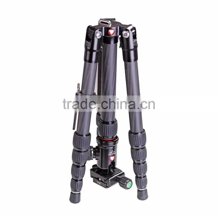 Professional Photography Carbon Fiber compact Travel Tripod Kits K029B+V00